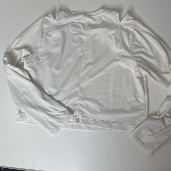 Women's Long Sleeve Cropped Top - All in Motion - Cream Size XL - Picture 7 of 9